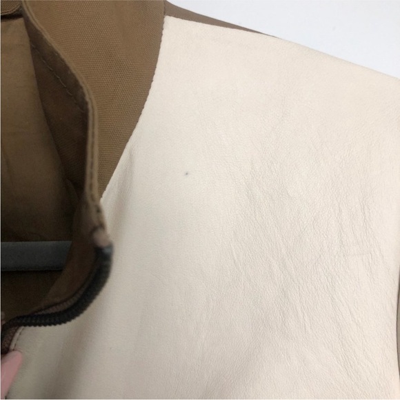 Theory Macaire Belted Leather Waxed Cotton Jacket Size Large - Picture 4 of 7